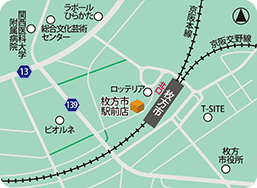 枚方市駅前店MAP