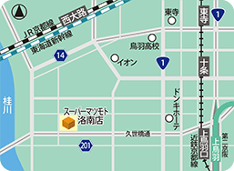 スーパーマツモト洛南店MAP